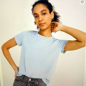 Madewell Supima® Cotton Essential Tee Size Small Morning Mist Blue NWT!!